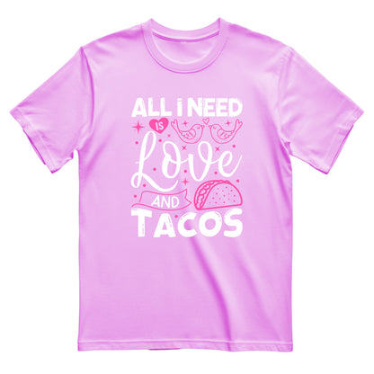 ALL I NEED IS LOVE & TACOS - Men's T-Shirt