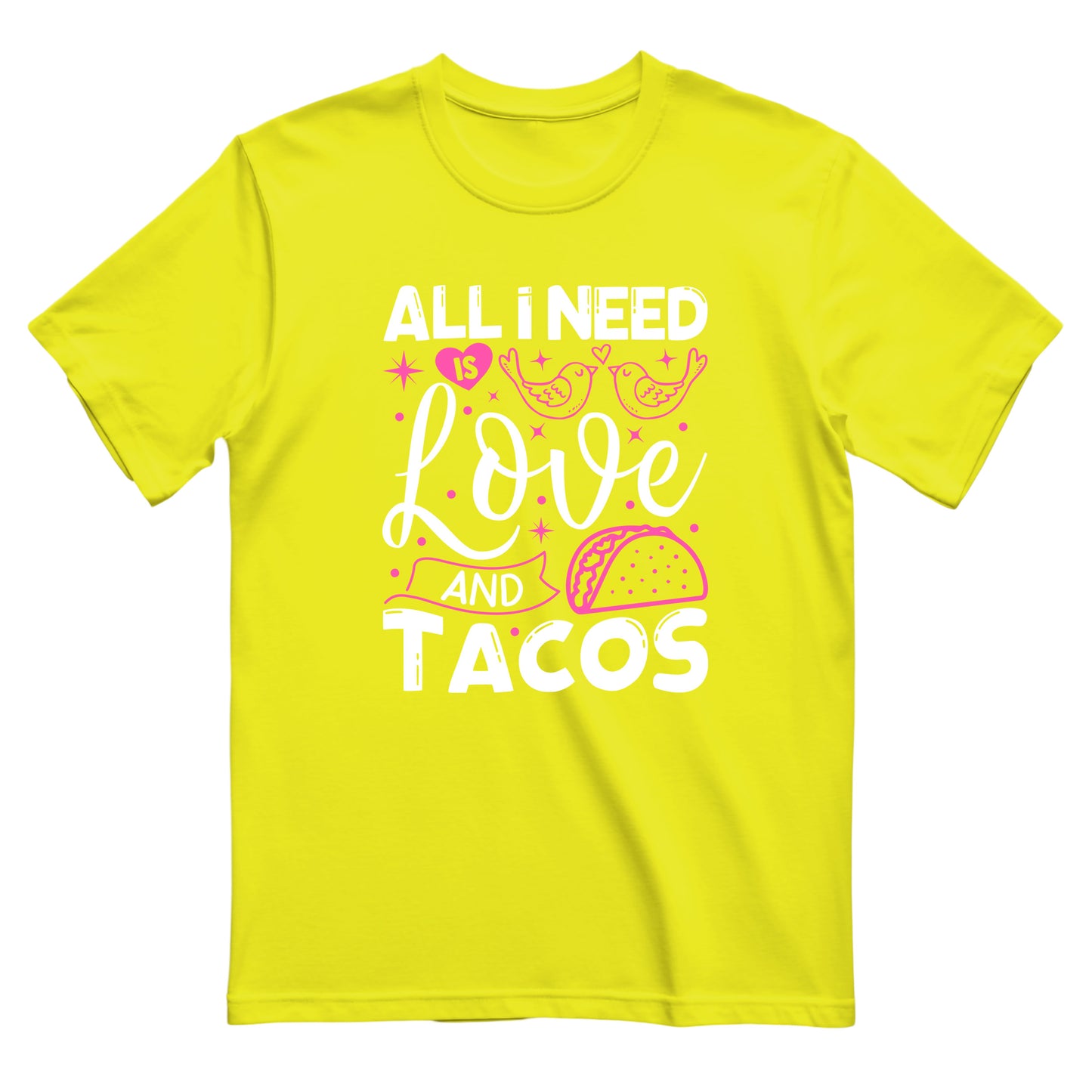 ALL I NEED IS LOVE & TACOS - Men's T-Shirt