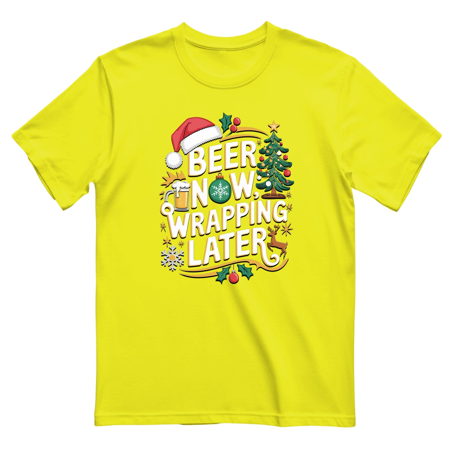 BEER NOW, WRAPPING LATER - Men's T-Shirt