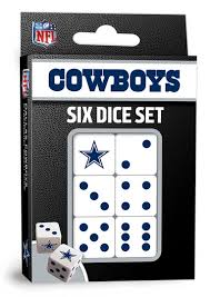 NFL Dallas Cowboys Six Dice Set Standard Size Team Logo